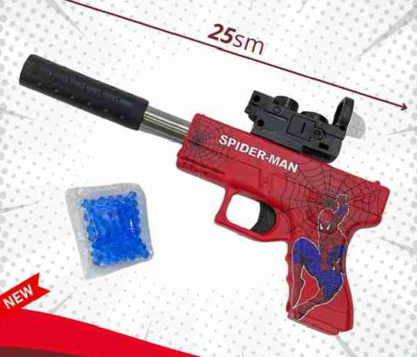 Spiderman Gun With Gel Balls - Blaster Gun Toy